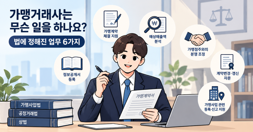 가맹거래사 하는 일 6가지, 비용, 고르는 법, 변호사와 다른 점