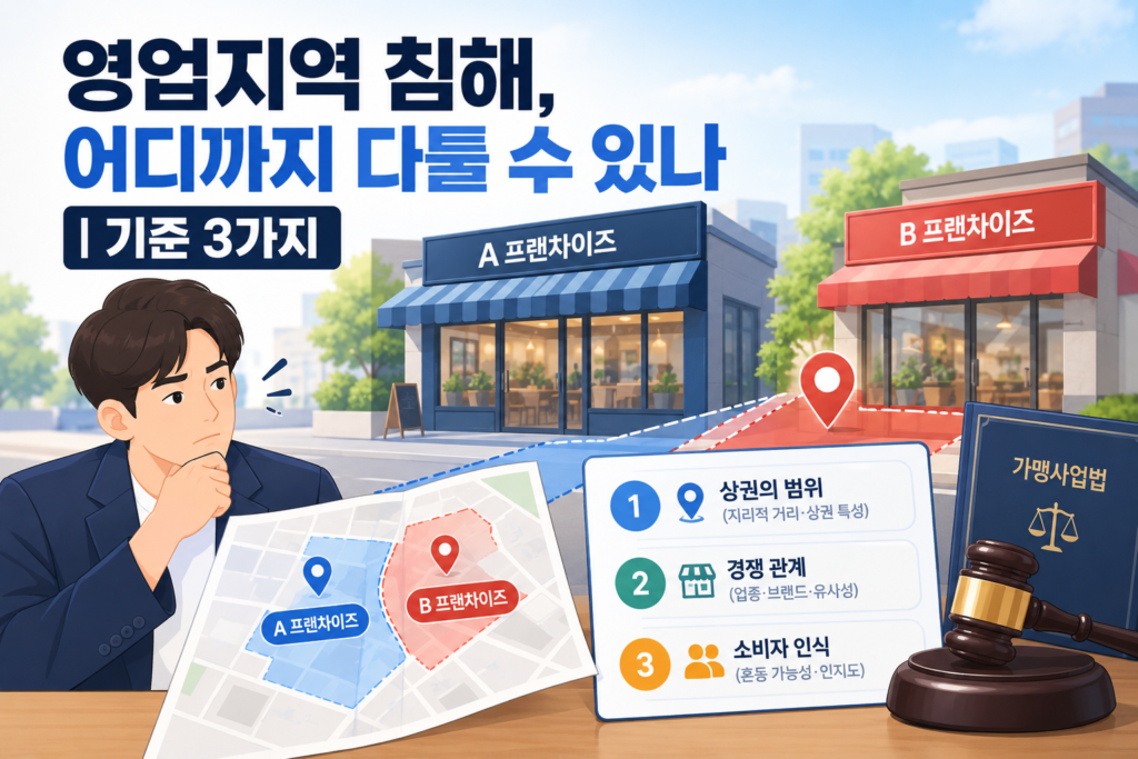 영업지역 침해, 판단 기준 3가지