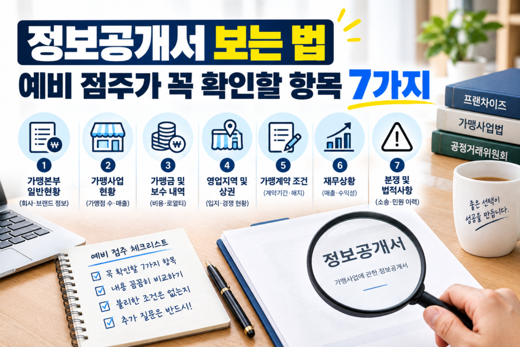정보공개서 보는 법