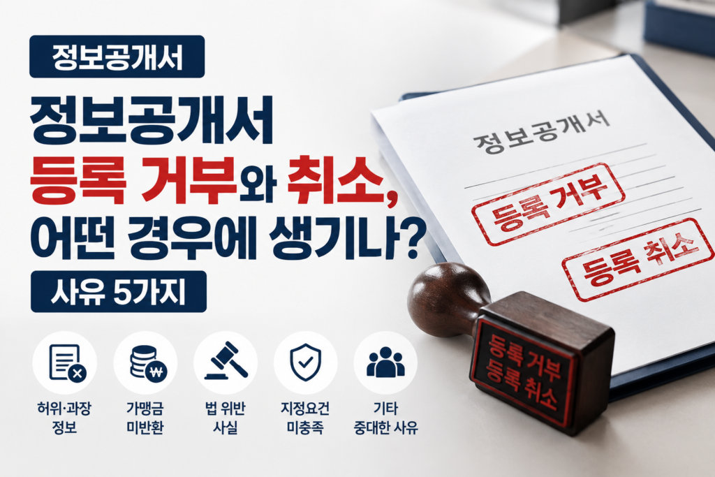정보공개서 등록 거부