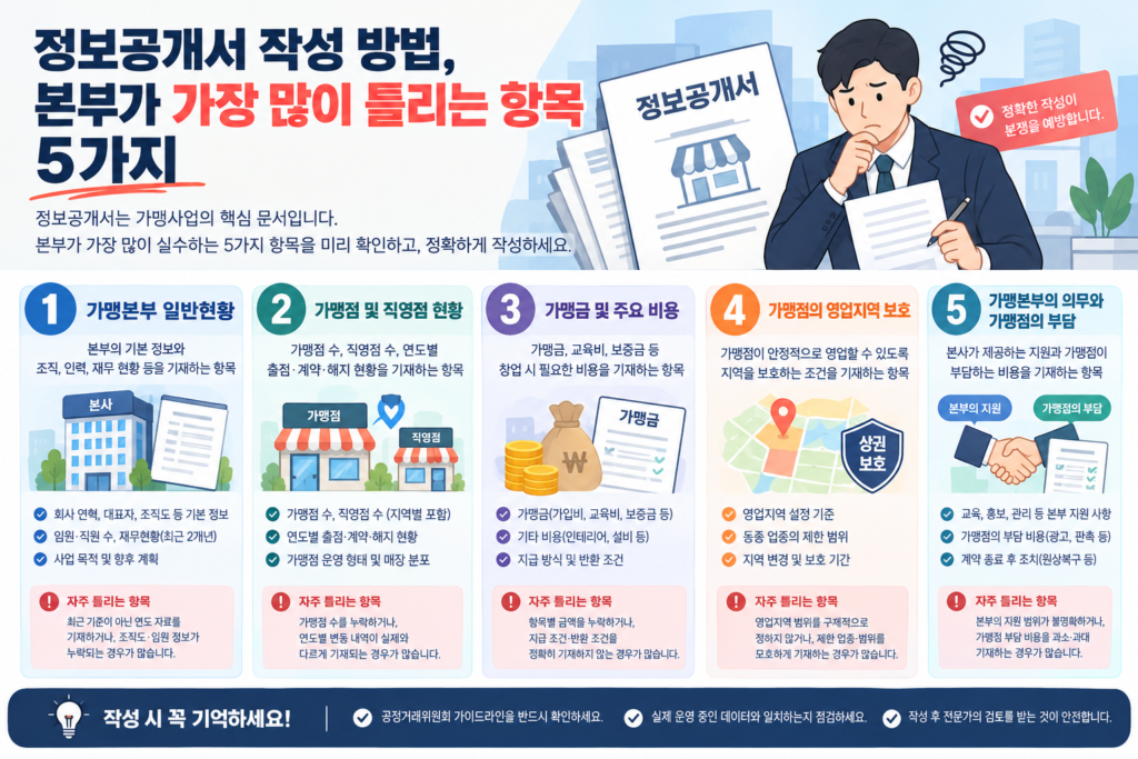정보공개서 작성 방법